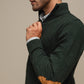 Maglione polo in maglia con zip da uomo