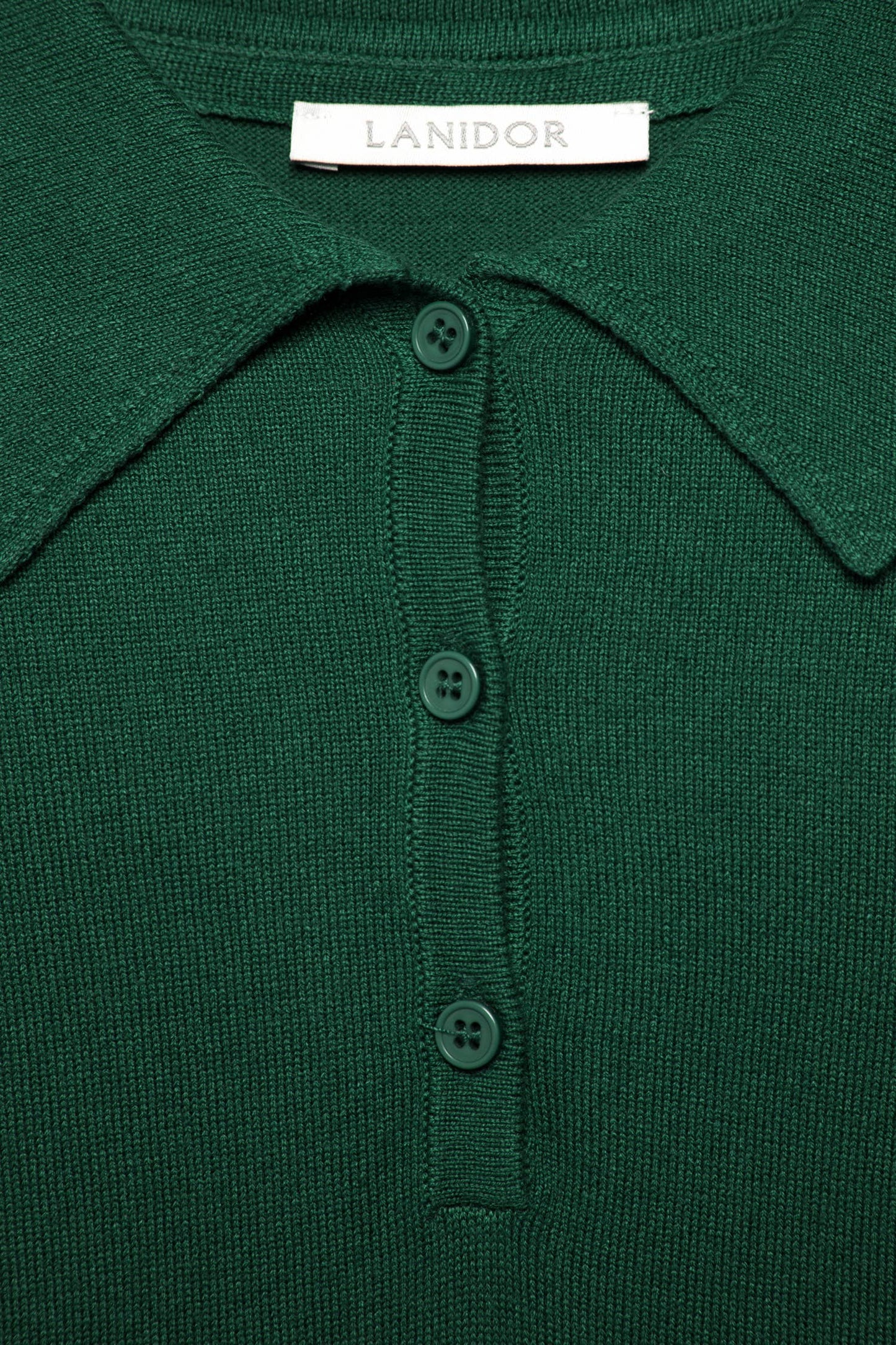 Polo in maglia a maniche lunghe tinta unita