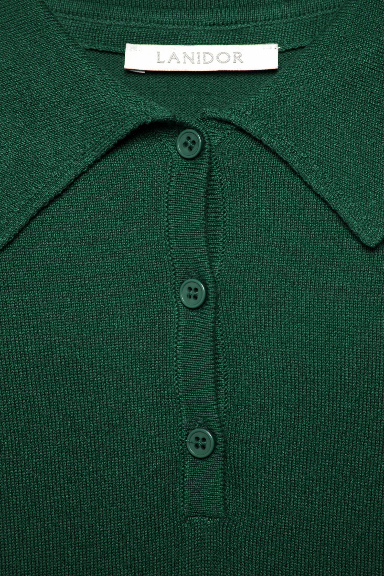 Polo in maglia a maniche lunghe tinta unita