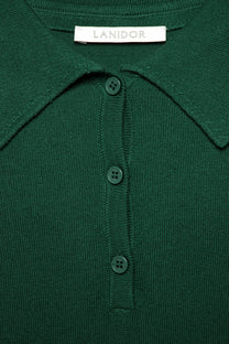 Polo in maglia a maniche lunghe tinta unita