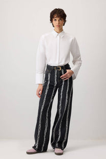 Pantaloni in denim con frange