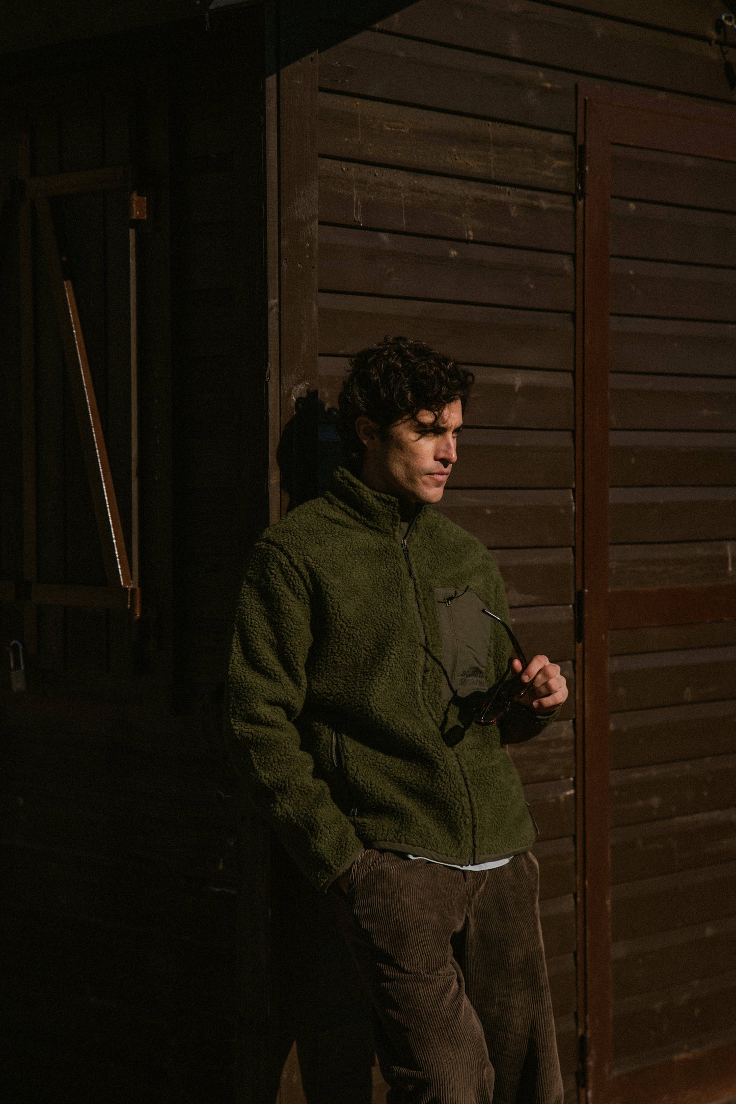 Giacca in pile khaki Superski