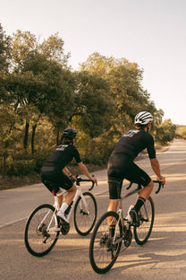 Pantaloncini da ciclismo neri con bretelle