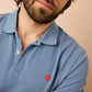 Polo Gaston in cotone biologico Blueberry