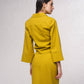 Blusa con nodo frontale e colletto a camicia