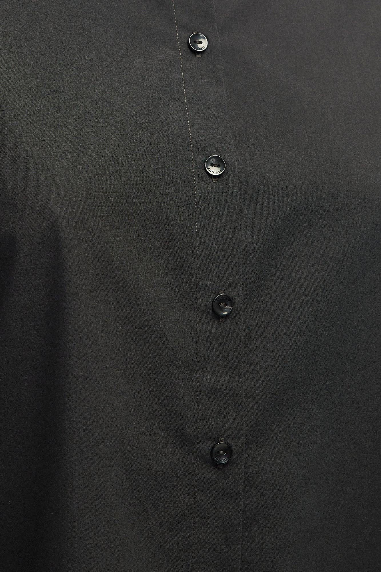 Camicia girocollo in popeline