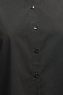 Camicia girocollo in popeline