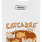 T-shirt Catcakes con stampa di gatti