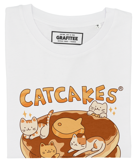 T-shirt Catcakes con stampa di gatti