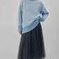 Maglione lungo a coste
