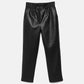 Pantaloni in finta pelle a vita elasticizzata