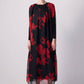 Abito lungo in chiffon con stampa floreale