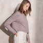 Maglia girocollo cropped in maglia morbida