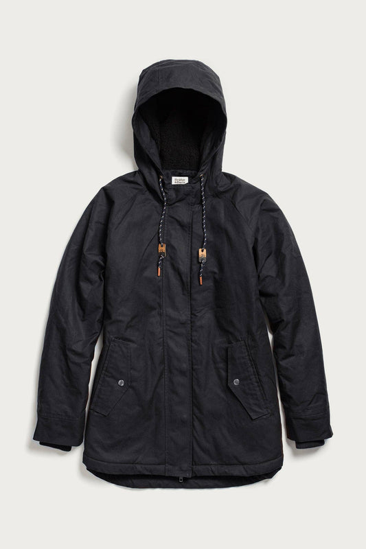Parka Sequoia in cotone cerato nero