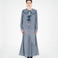 Gonna maxi tartan Nocturne a vita bassa