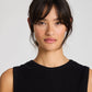 Top a maglia Sofie in cotone biologico nero