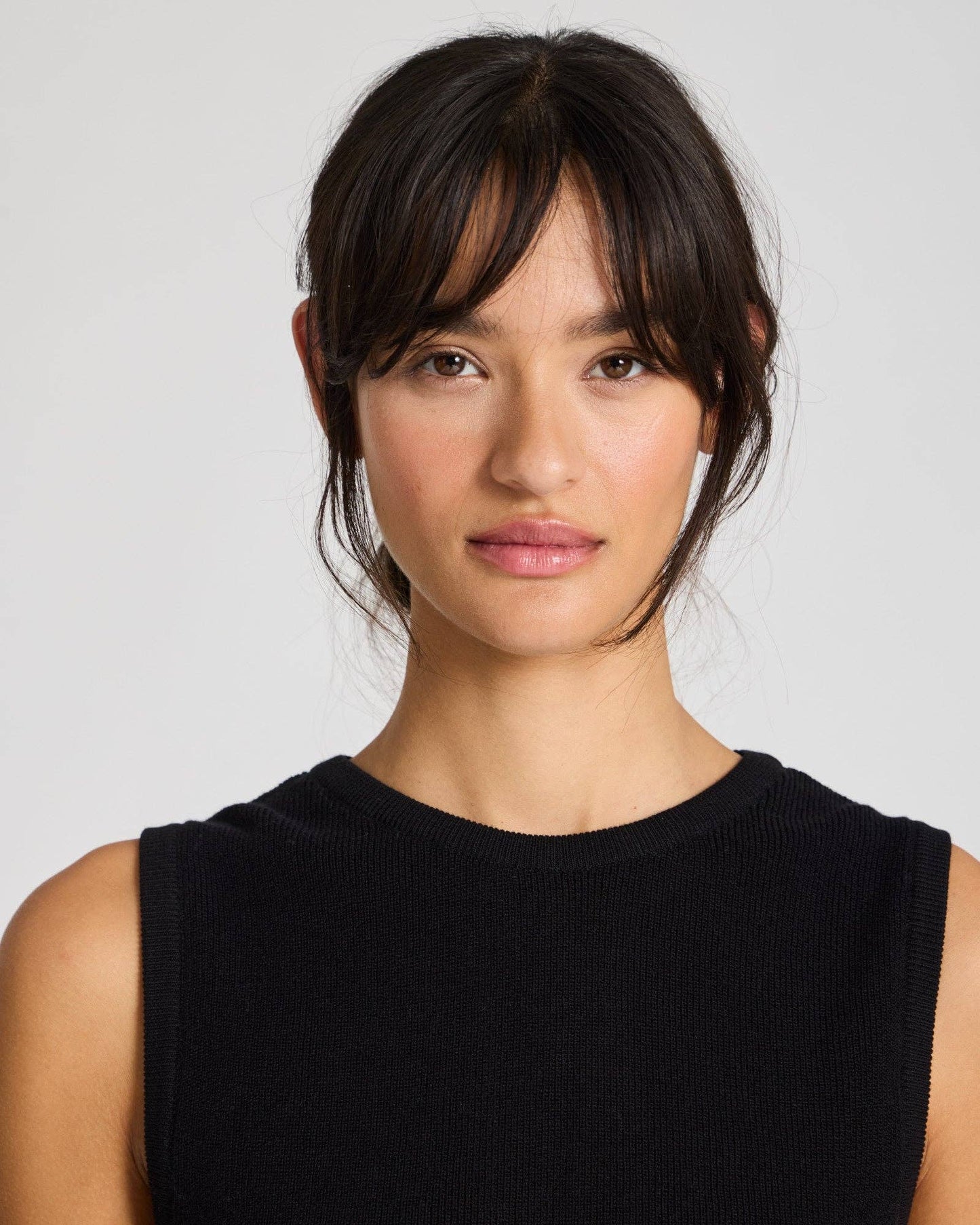 Top a maglia Sofie in cotone biologico nero