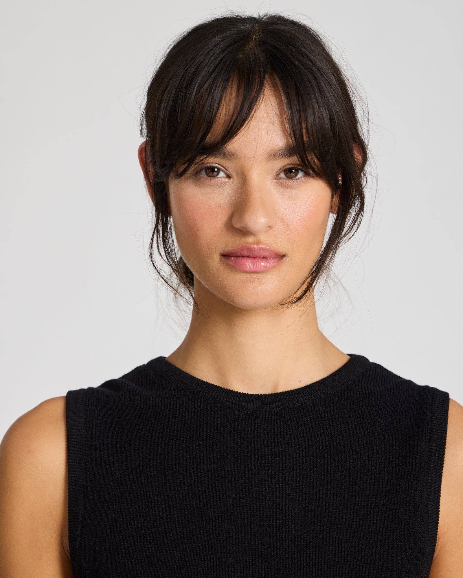 Top a maglia Sofie in cotone biologico nero
