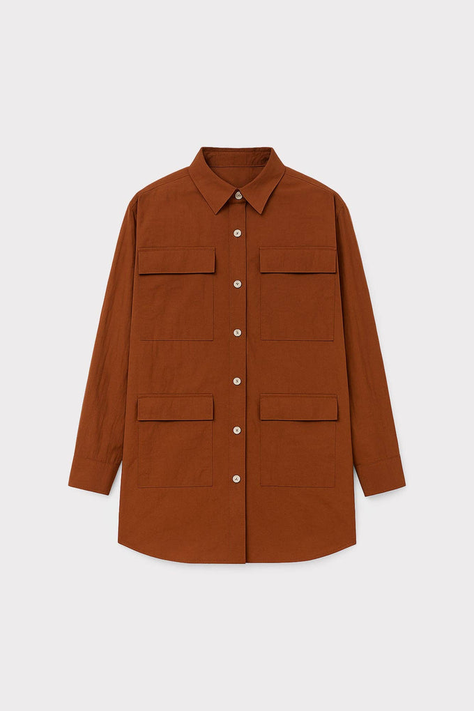 Giacca camicia Cupra tascabile con tasche utility