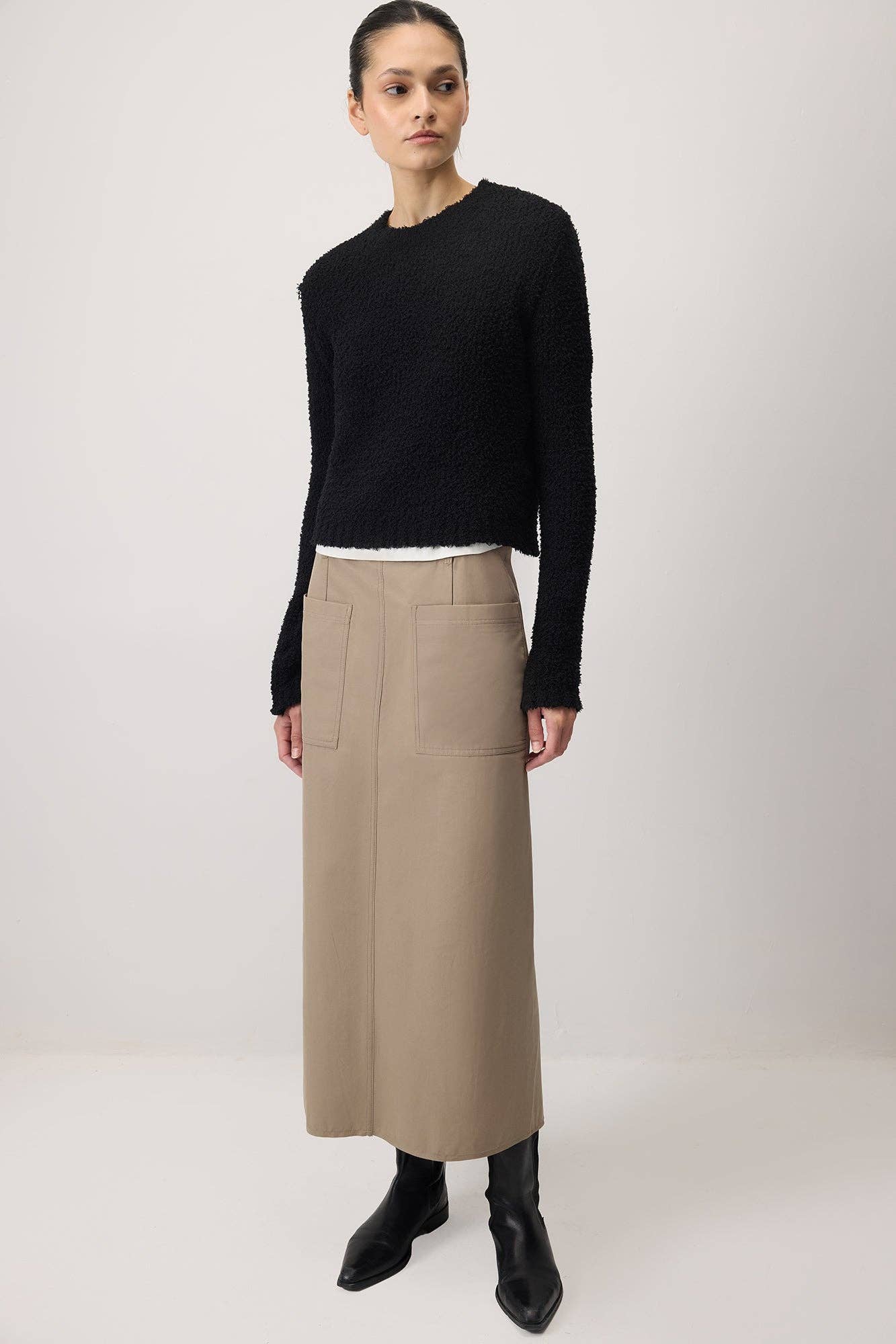 Maglione corto in maglia morbida