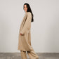 Maxi cardigan in misto cashmere con collo a scialle