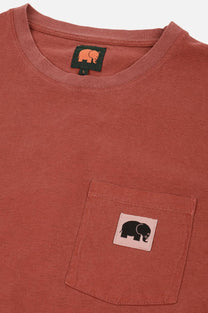 T-shirt tinta a pigmento Burning Sky con taschino