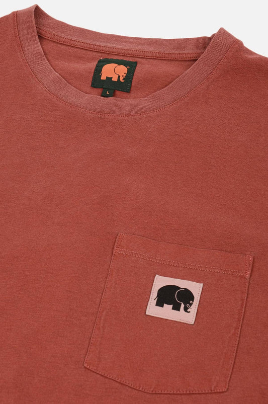 T-shirt tinta a pigmento Burning Sky con taschino