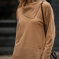 Maglia in Lana e Cashmere con Collo a Cascata