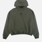 Felpa oversize super pesante con cappuccio verde Kombu