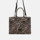Borsa Tote Zebrata con Tracolla