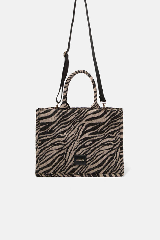 Borsa Tote Zebrata con Tracolla