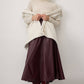 Gonna midi in ecopelle bordeaux