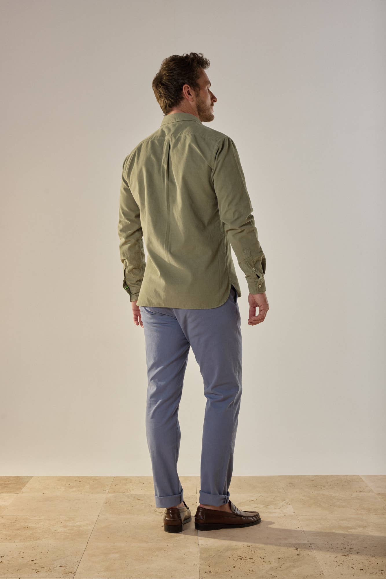 Pantaloni chino slim Arturo blu chiaro