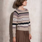 Maglione jacquard a righe multicolor