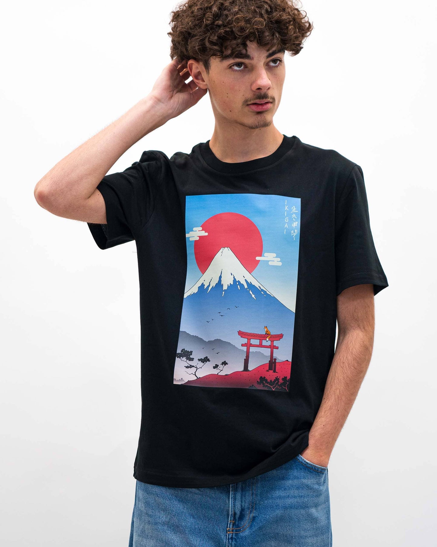 T-shirt Mount Fuji Ikigai in cotone biologico