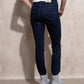 Jeans donna vita alta a gamba dritta in denim stretch