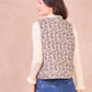 Gilet trapuntato floreale in cotone GOA