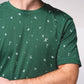 T-shirt basic in cotone con micro stampa e logo ricamato