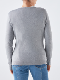 Cardigan in maglia con scollo a V