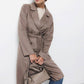 Cappotto doppiopetto con cintura