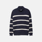 Maglione a righe in maglia con collo alto