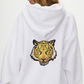 Felpa con cappuccio oversize bianca unisex