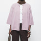 Cardigan in maglia rasata con maniche 3/4