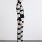 Gonna lunga in maglia a fantasia geometrica