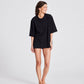 T-shirt oversize Maya in cotone biologico nera