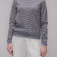 Maglione girocollo a righe in cotone Pima