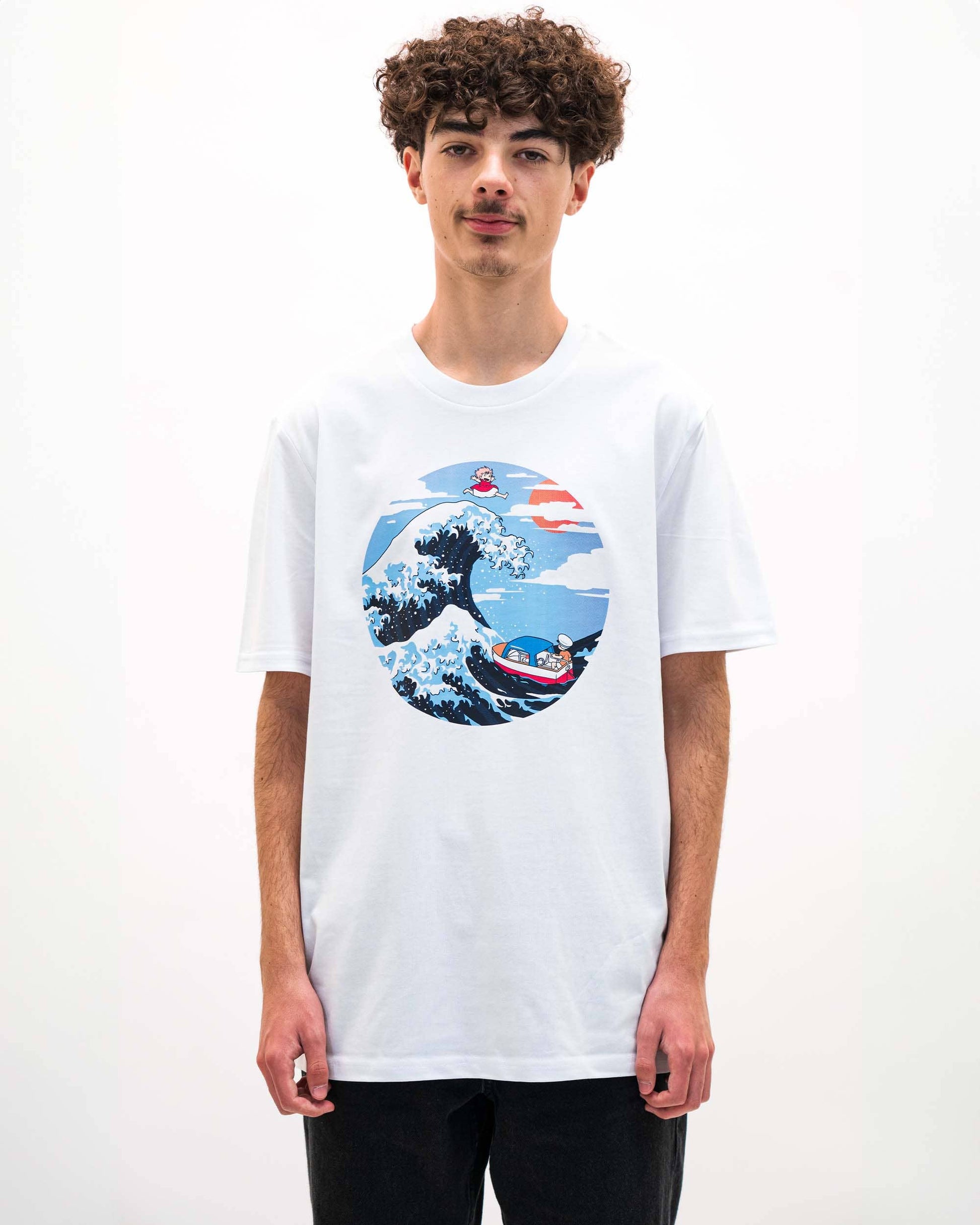 T-shirt grafica Ponyo Wave anime giapponese