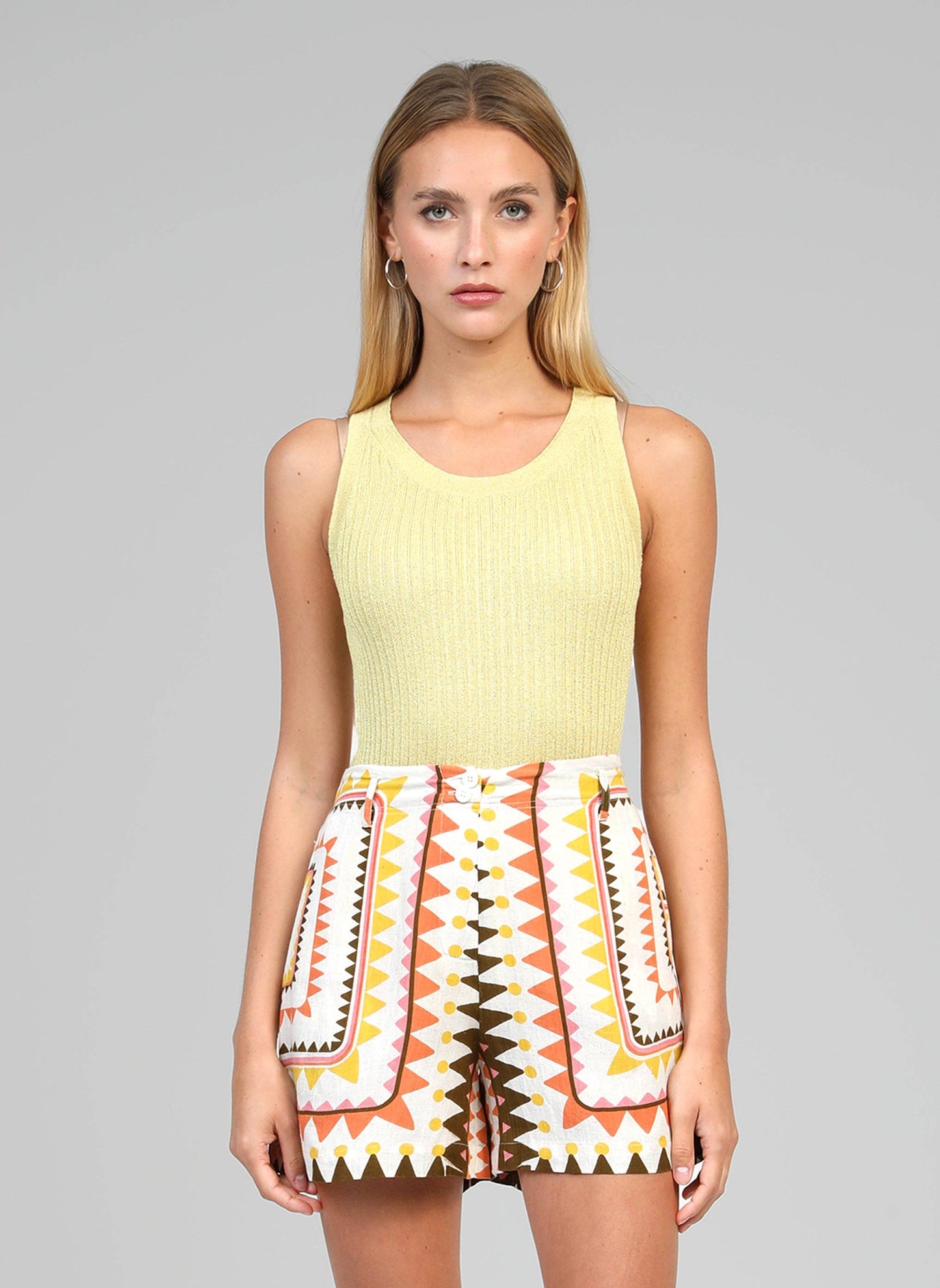 Canotta Laya a Costine Giallo Chiaro