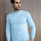 Maglione girocollo in cotone Pima Blue Sky