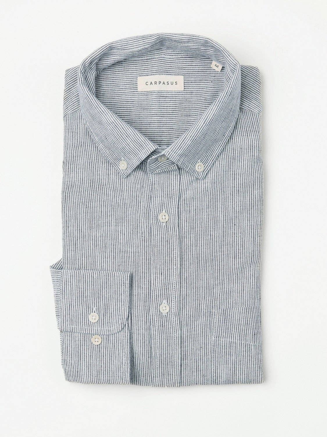 Camicia sartoriale su misura Bernina blu navy